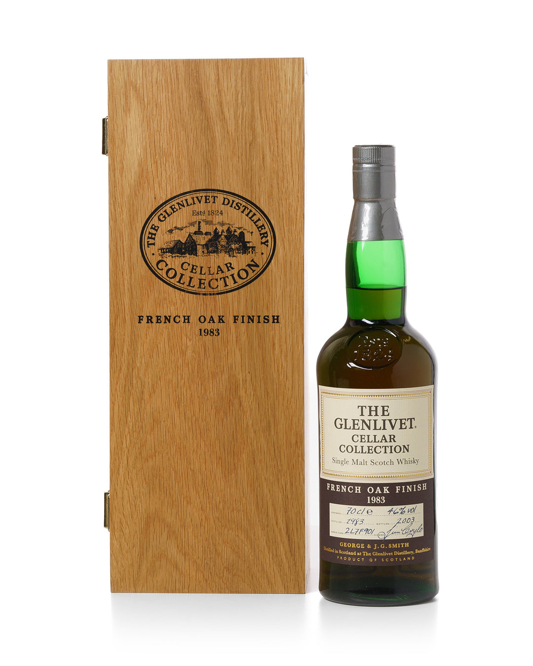 Glenlivet 1983 French Oak Finish Cellar Collection With Original Wooden Box