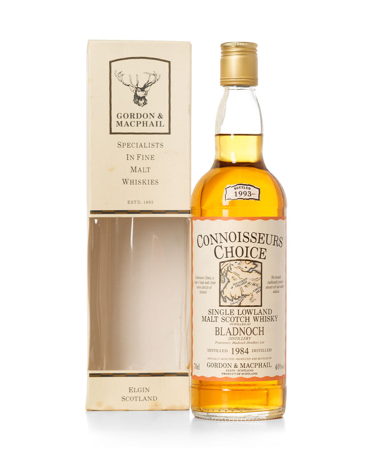 Bladnoch 1984 9 Year Old Connoisseurs Choice Gordon & Macphail Bottled 1993 With Original Box