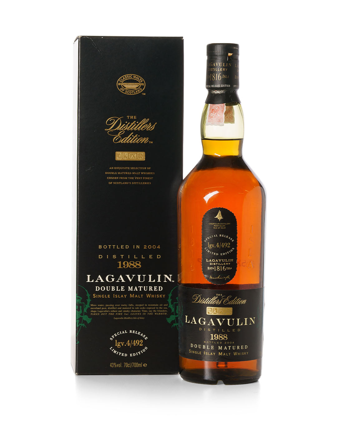 Lagavulin 1988 16 Year Old Distillers Edition Bottled 2004 With Original Box