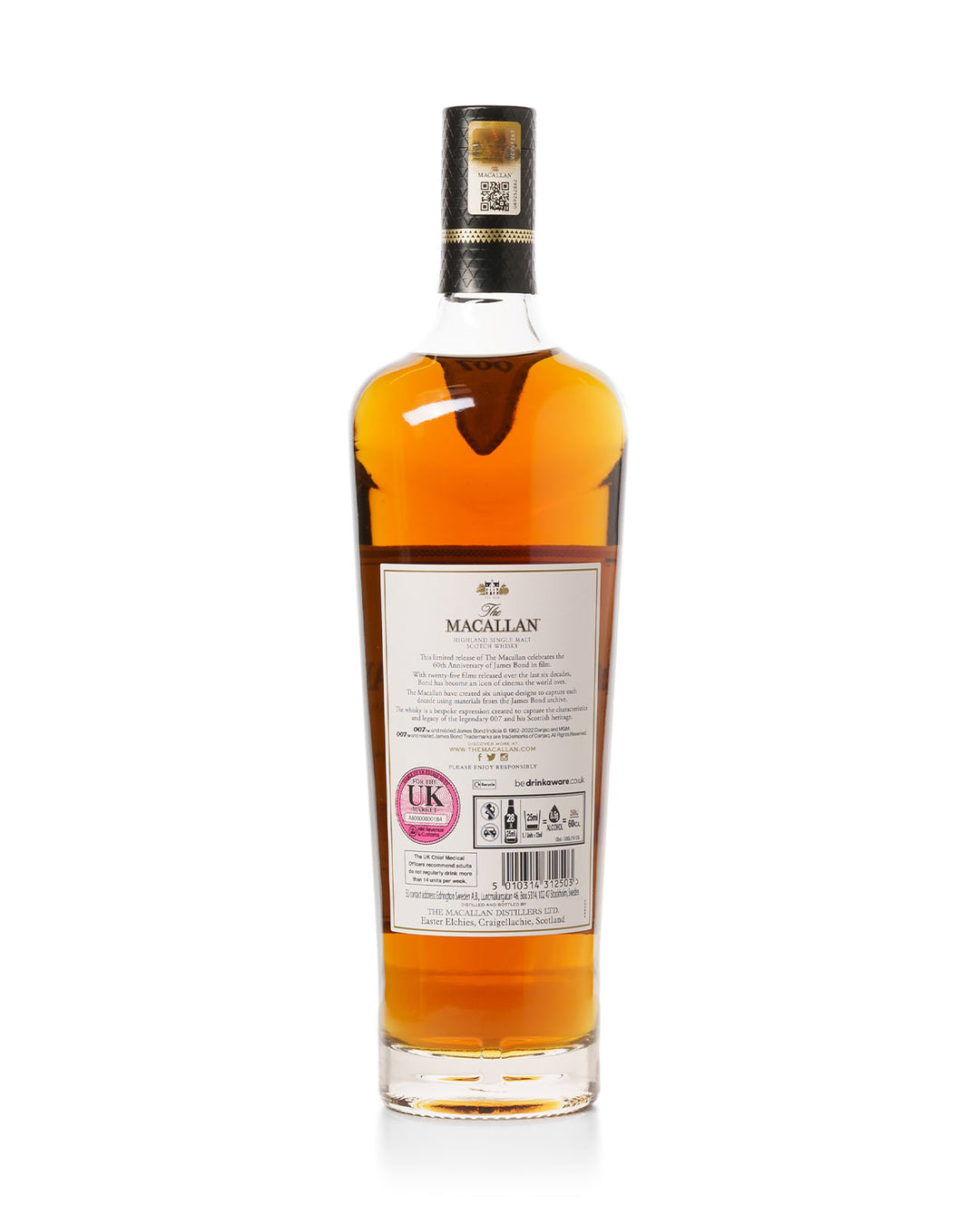 Macallan James Bond 60th Anniversary Release Decade V Bottled 2022 With Original Tube