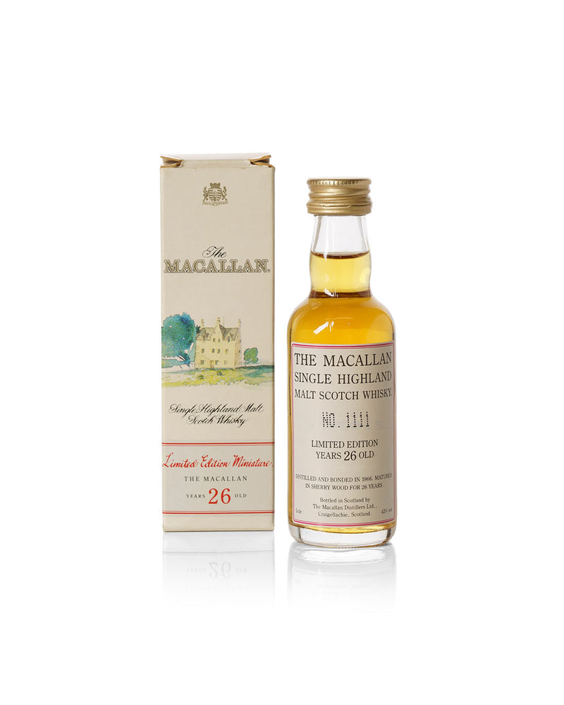 Macallan 1966 26 Year Old Bottled 1992 5cl Miniature With Original Box