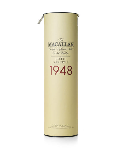 Macallan 1948 51 Year Old Select Reserve Bottled 1999 With Original Tube and Wooden Box and