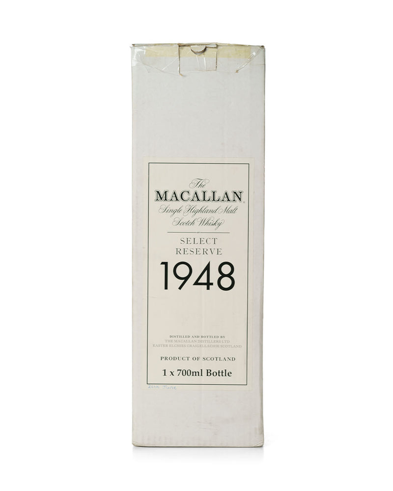 Macallan 1948 51 Year Old Select Reserve Bottled 1999 With Original Tube and Wooden Box and