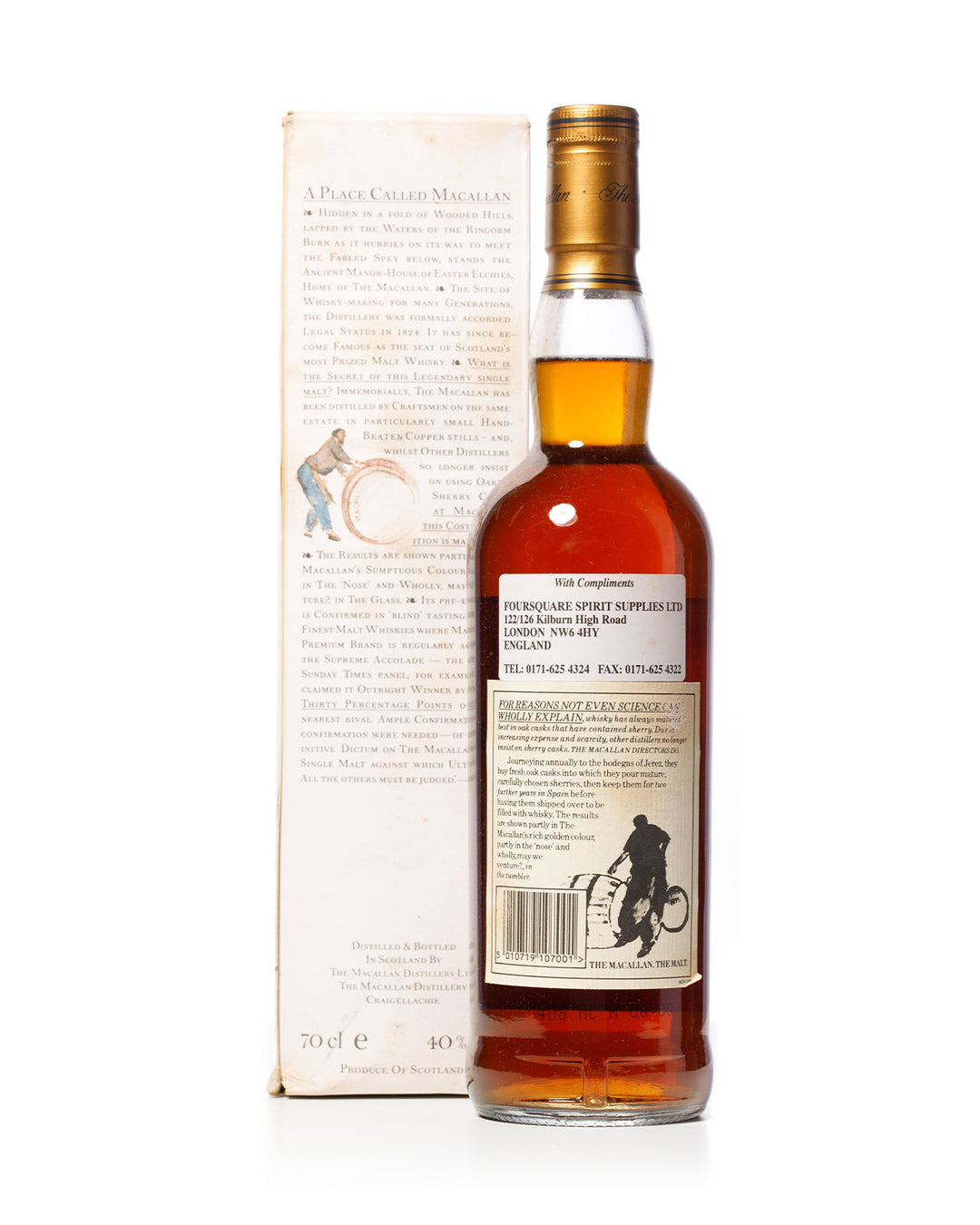 Macallan 1980's 10 Year Old Sherry Cask 70cl With Original Box