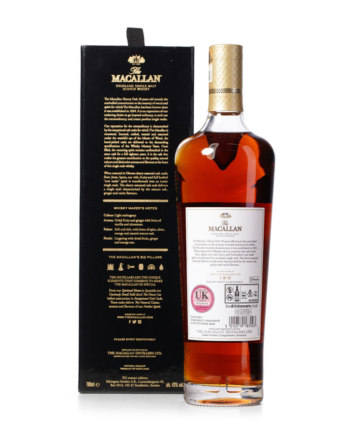 Macallan 18 Year Old 2018-2022 Vertical With Original Boxes