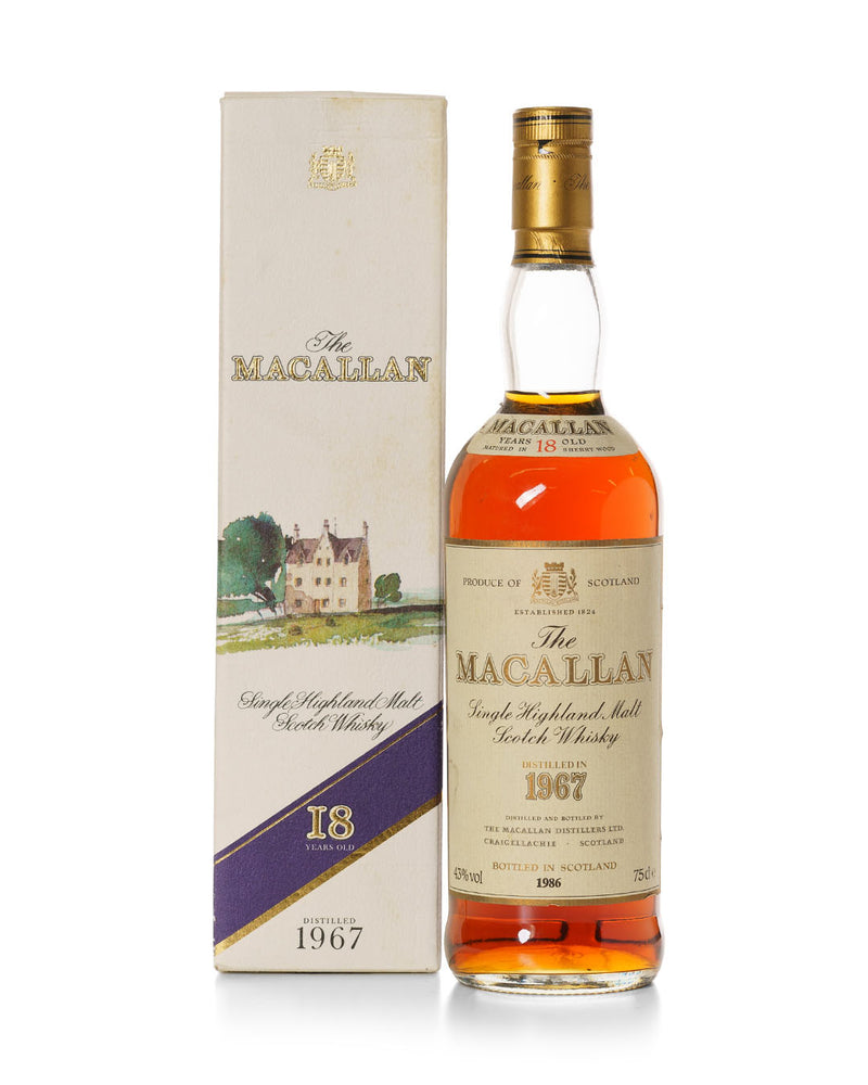 Macallan 1967 18 Year Old Bottled 1985 With Original Box