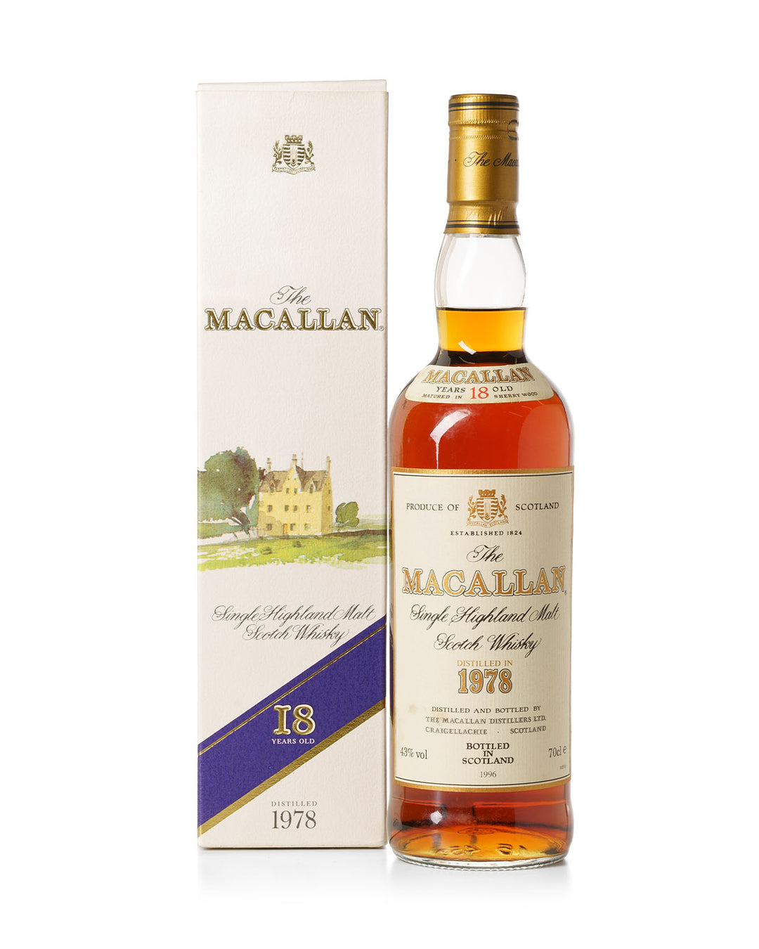 Macallan 1978 18 Year Old Bottled in 1996 With Original Box