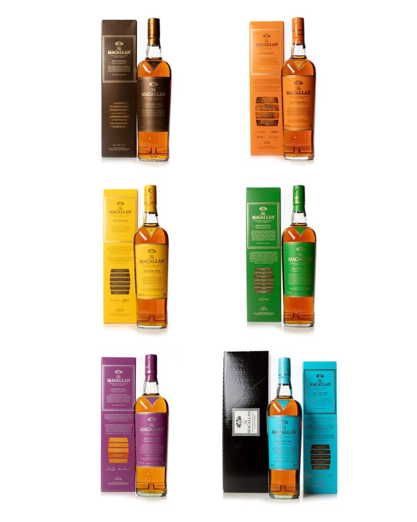 Macallan Edition Series Set With Original Boxes - No. 1 - No. 6 – Mark ...