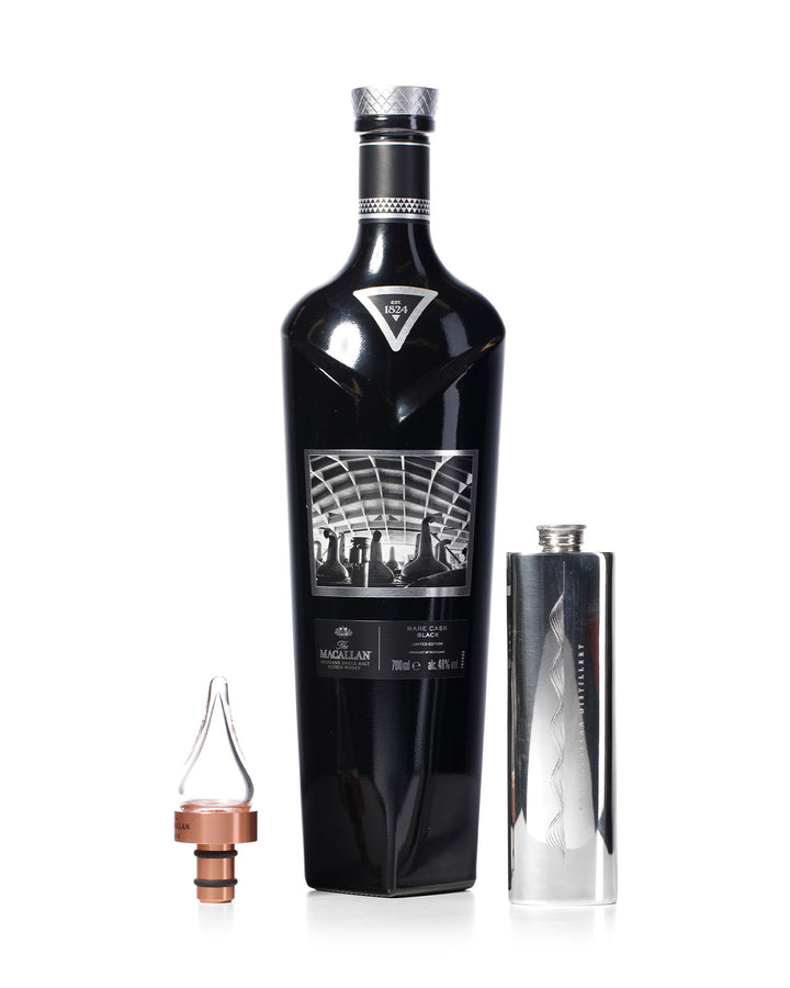 Macallan Rare Cask Black Limited Edition With Pewter Flask, Stopper and Original Box
