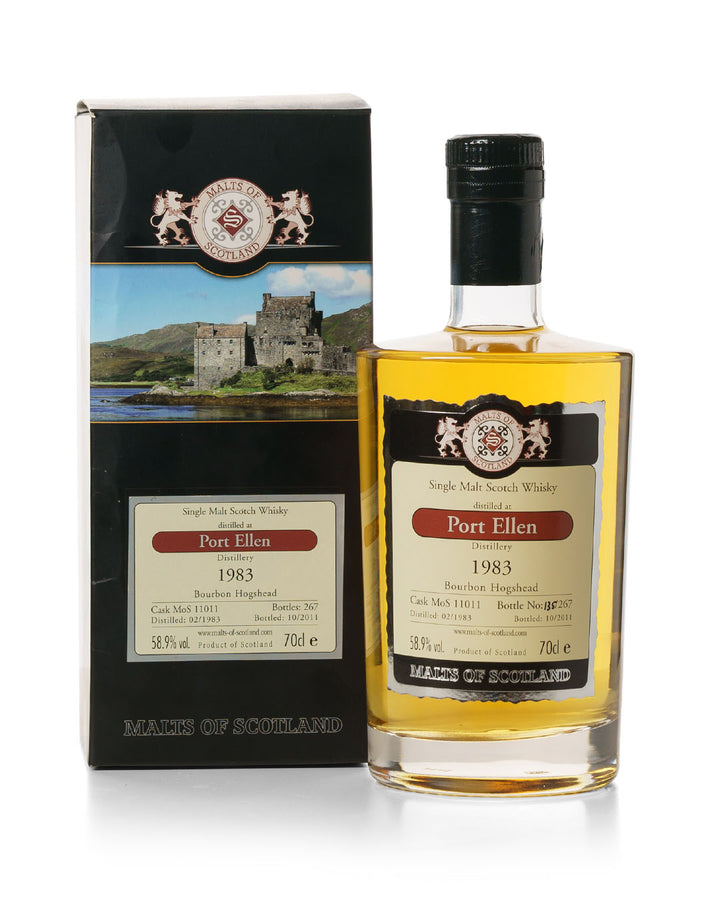 Port Ellen 1983 28 Year Old Malts of Scotland Bottled 2011 With Original Box