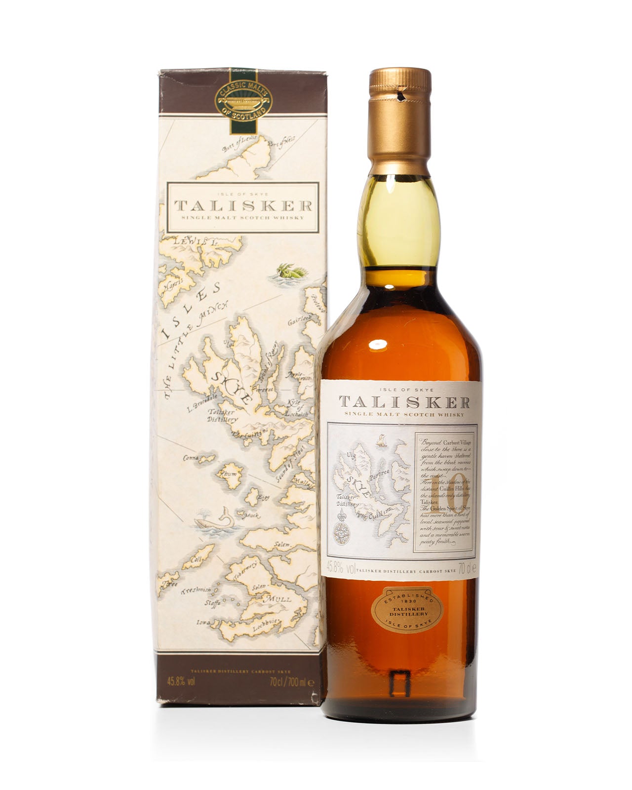 TALISKER10年　マップラベル タリスカー 10年 オフィシャル マップラベル グリーン瓶 80年代