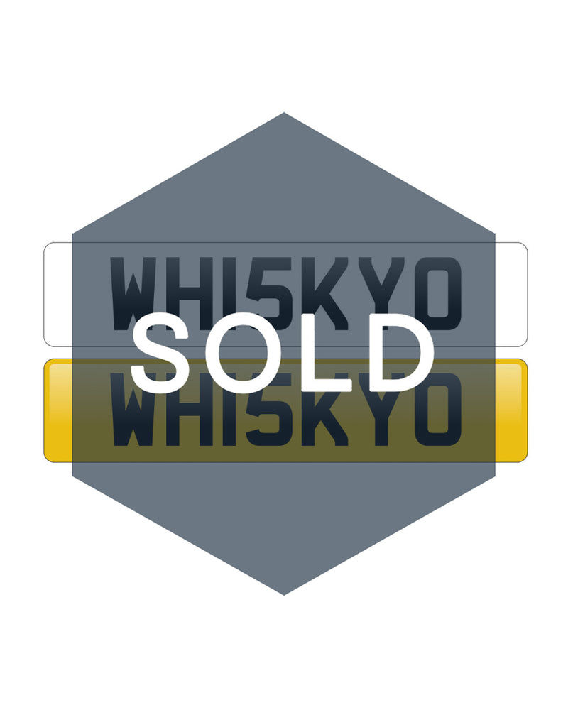 A Whisky Number Plate: WH15KYO