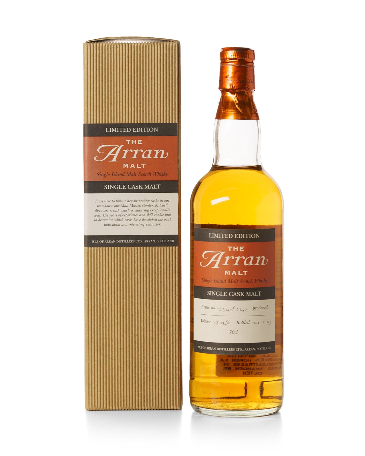 The Arran Malt 1997 6 Year Old Single Cask Bottled 2003 With Original –  Mark Littler