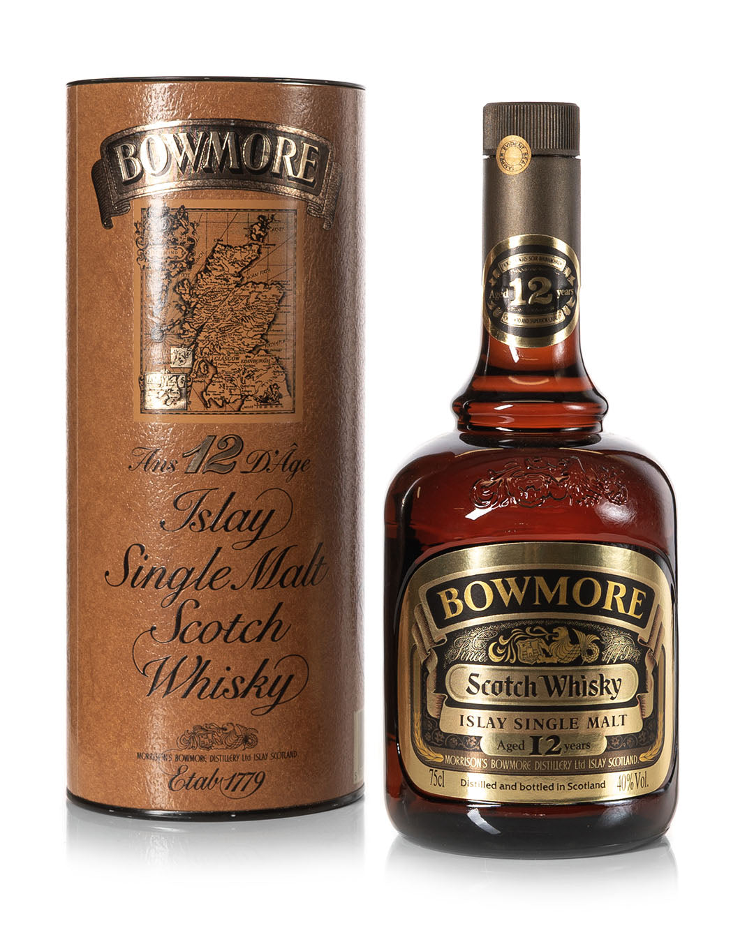 Bowmore 12 Year Old Official Bottling Bottled 1980s With Original Tube