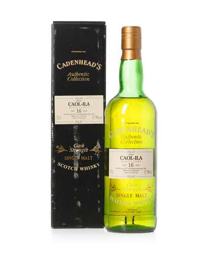 Caol Ila 1977 16 Year Old Cadenhead's Authentic Collection Bottled 1993 With Original Box