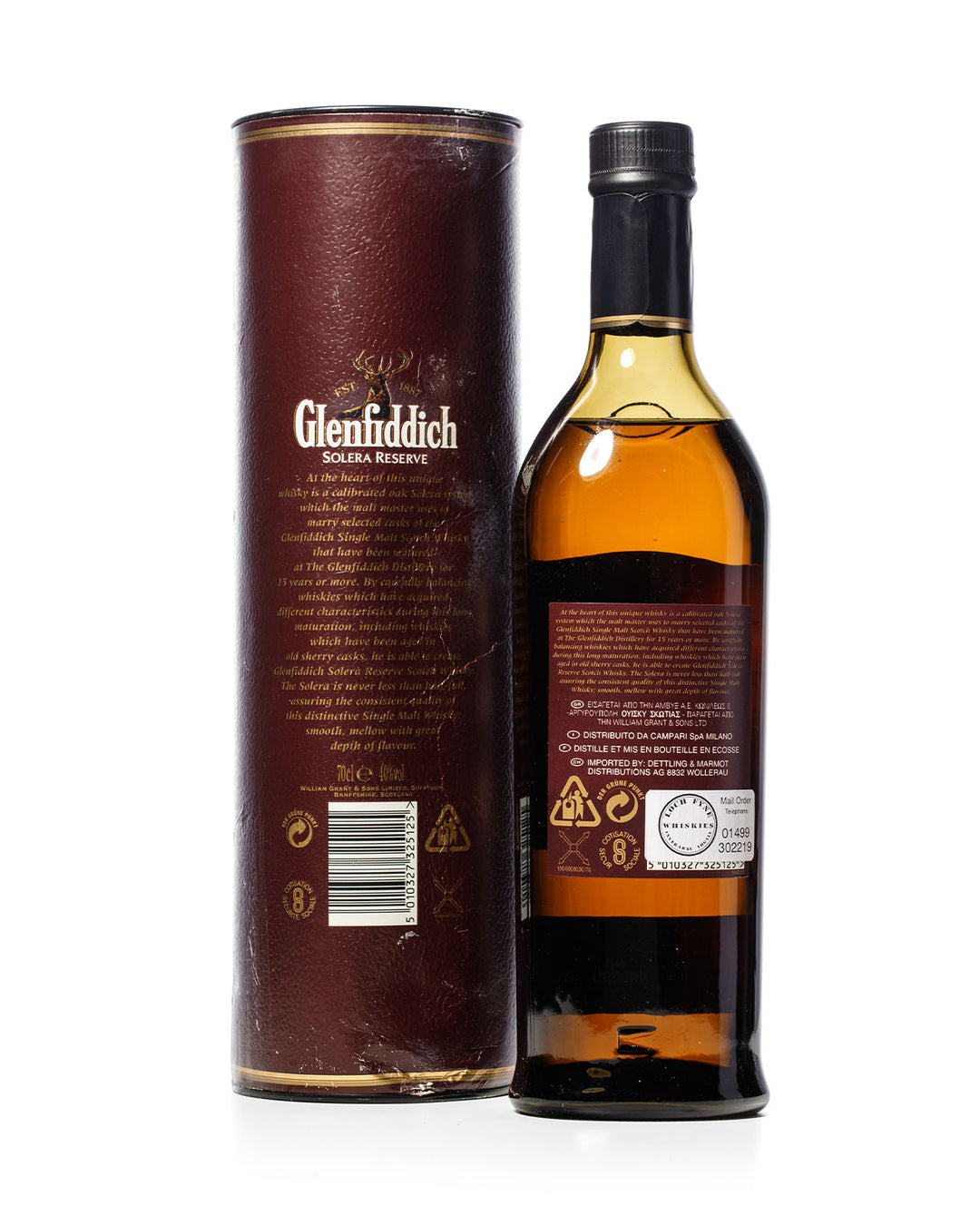 Glenfiddich 15 Year Old Solera Reserve With Original Tube