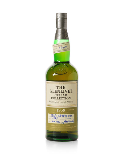 Glenlivet 1959 42 Year Old Cellar Collection Limited Edition Bottled 2001 With Original Wooden Box