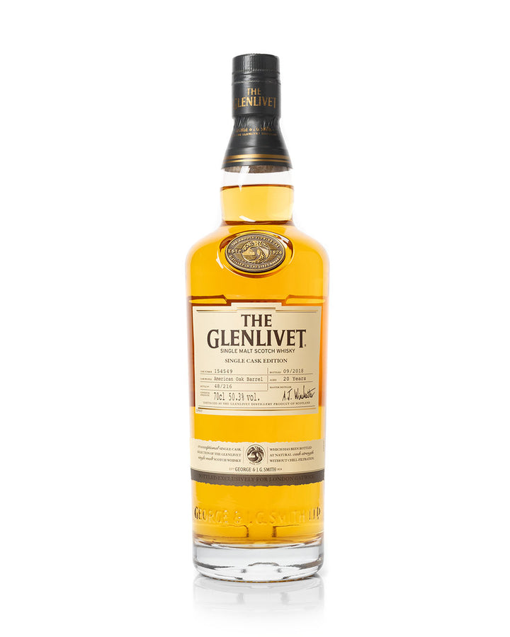 Glenlivet 20 Year Old Single Cask Edition Bottled 2018 With Original Box