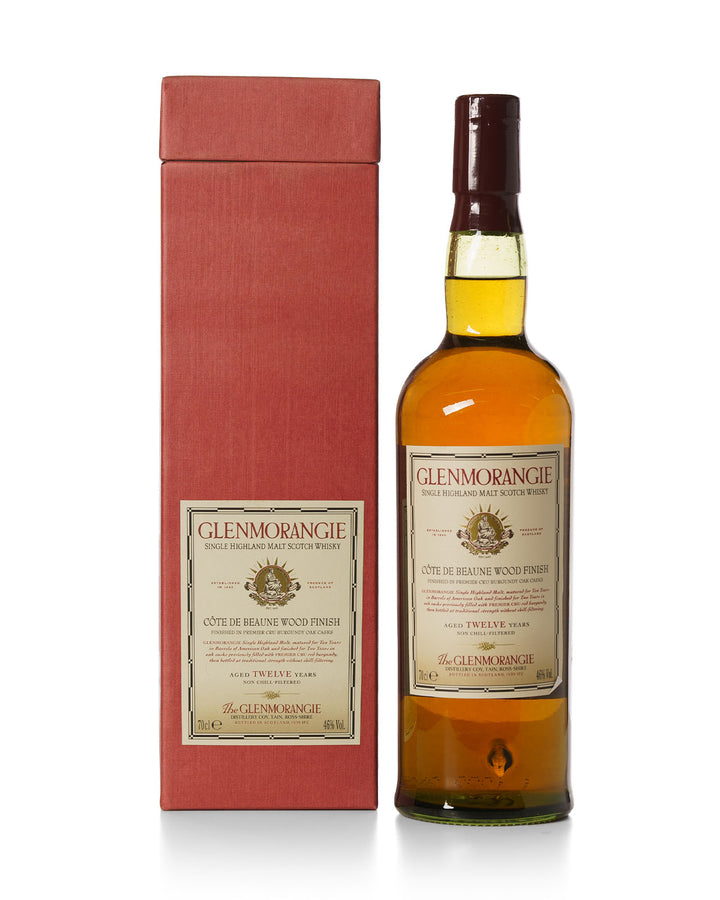 Glenmorangie 12 Year Old Cote be Beaune Wood Finish With Original Box