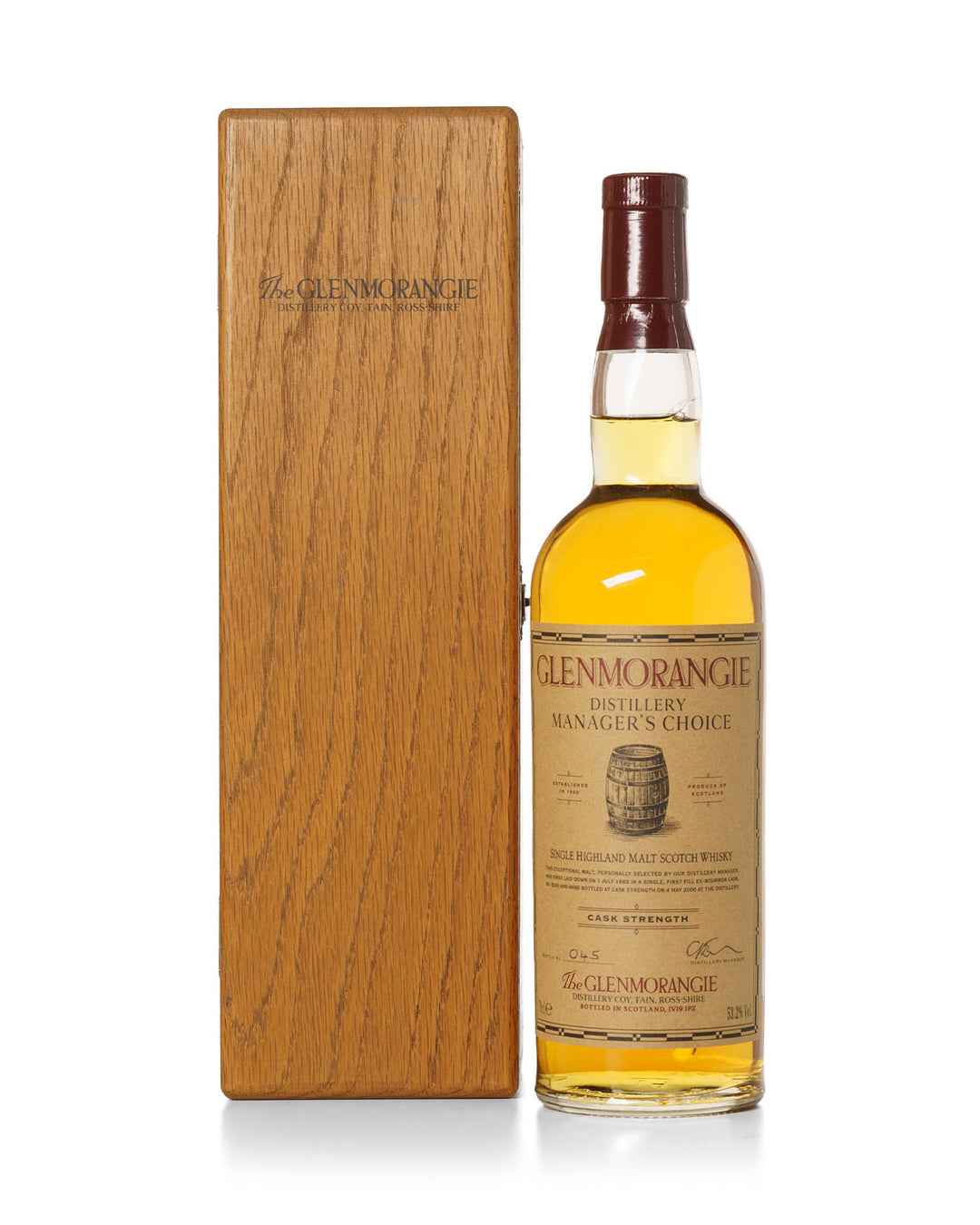 Glenmorangie Distillery Managers Choice Cask Strength With Original Wooden Box