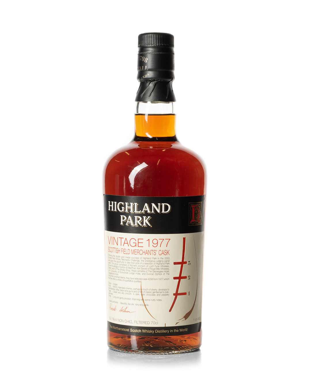 Highland Park 1977 Cask 4258 Scottish Field Merchants' Cask