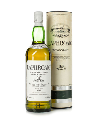 Buy Laphroaig 10 year old early 1990s without warrant bottle and tube