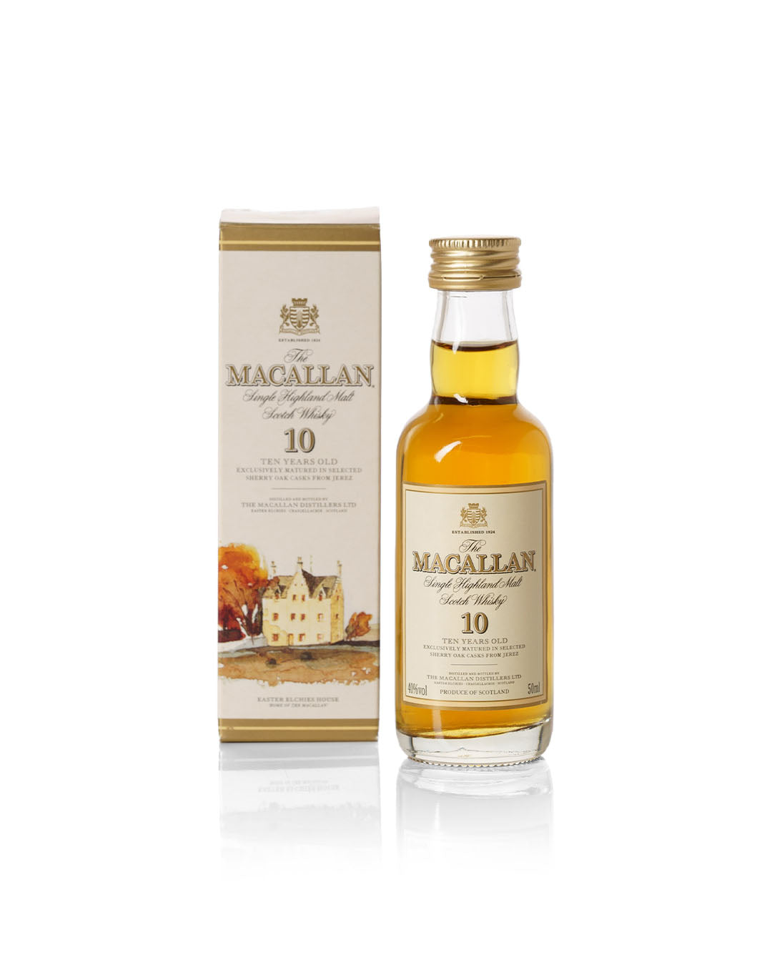 Macallan 10 Year Old Bottled Early 2000's 50ml Miniature With Original Box