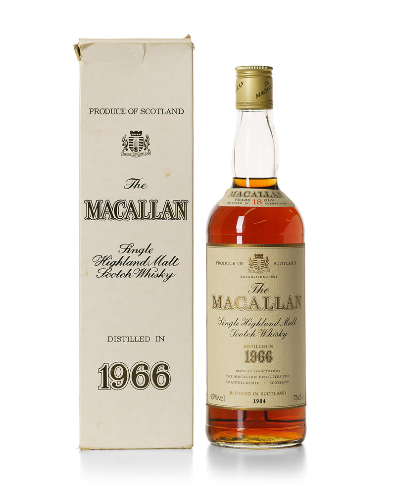 Macallan 1966 18 Year Old Bottled 1985 75cl With Original Box