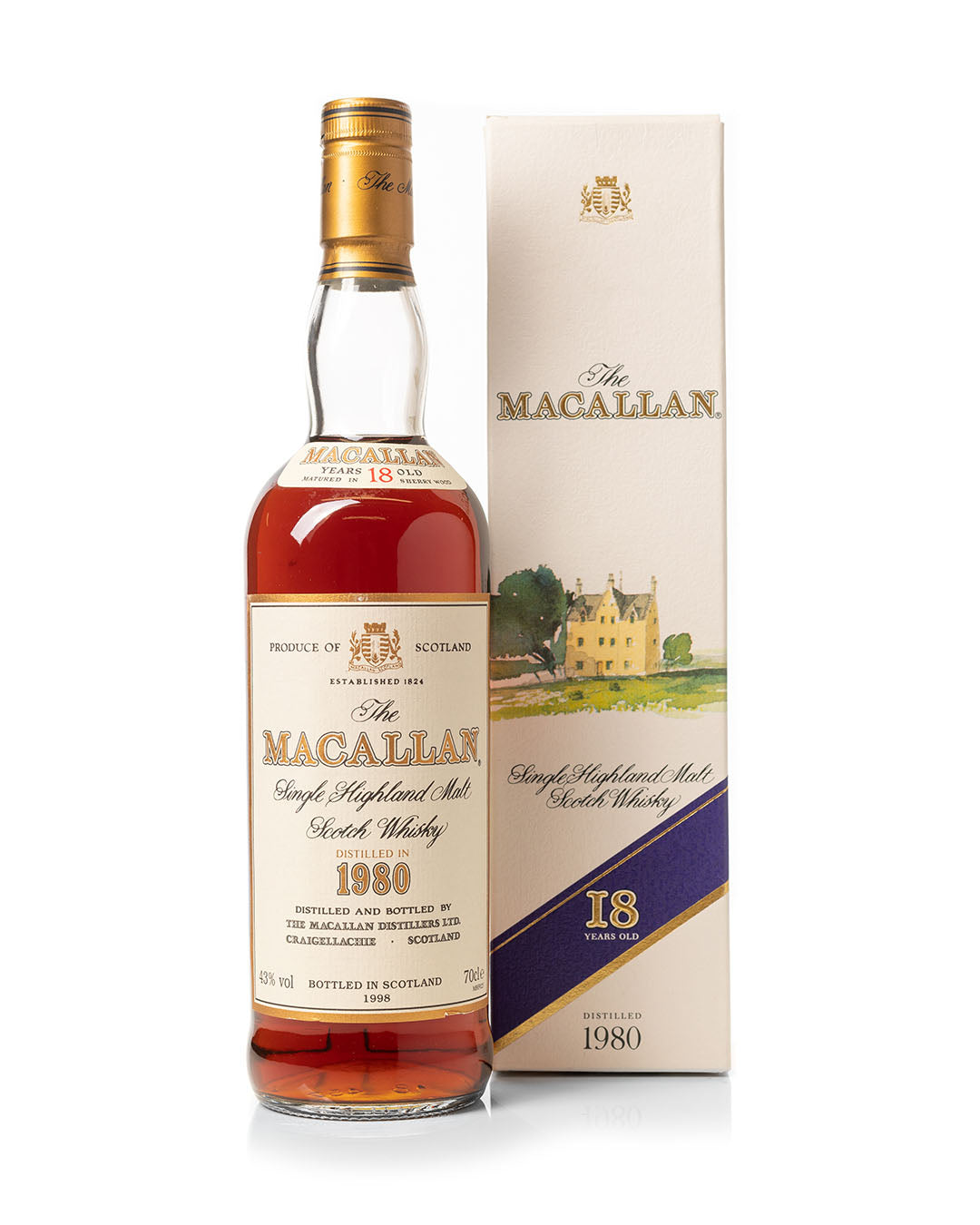 Macallan 1980 18 Year Old Bottled 1998 With Original Box
