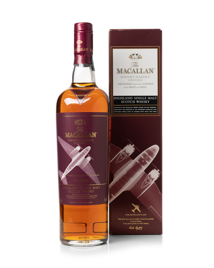 Macallan Whisky Maker's Edition 1930s Propeller Plane Official Bottling With Original Box