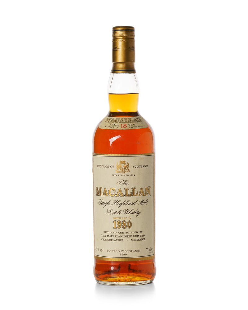 Macallan 1980 18 Year Old Bottled 1999 With Original Box