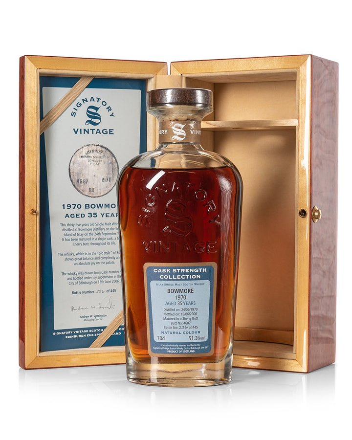 Bowmore 1970 35 Year Old Signatory Vintage Cask Strength Collection