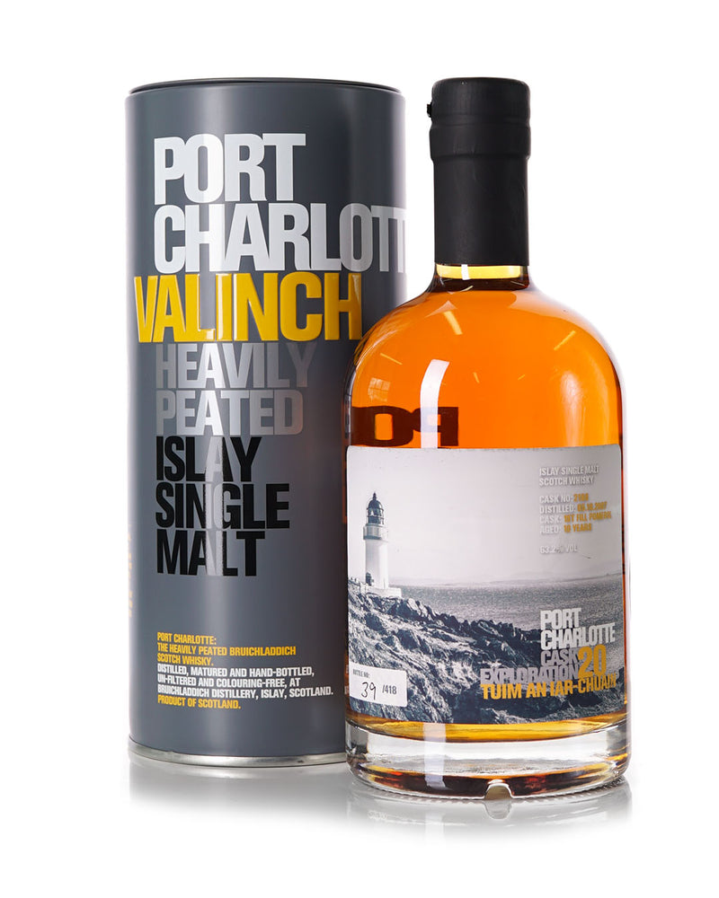 Port Charlotte Valinch Cask Exploration No.s 1-21 Collection With Original Tins